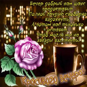 Красивая картинка с розой на фоне ночного города