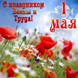 Картинка с цветами на праздник Весны и Труда