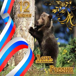 Картинка с медведем на День России
