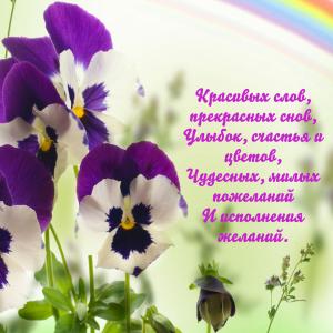 Пожелание женщине на красивой открытке